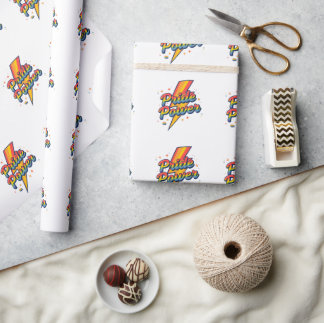 Pride Power Lightning – LGBTQ+ Rainbow Quote  Geschenkpapier