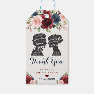 Pride Prejudice Floral Book Lover Gastgeschenke Ho Geschenkanhänger