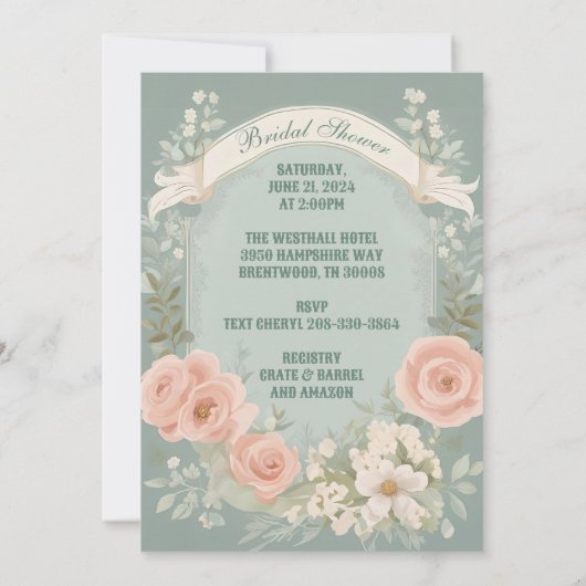 Pride & Prejudice House Einladung (Rückseite)