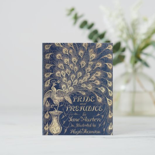 Pride & Prejudice Pfauenschutz Postkarte (Stehend Vorderseite)