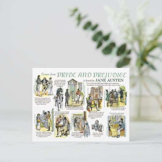Pride & Prejudice Postkarte (Stehend Vorderseite)