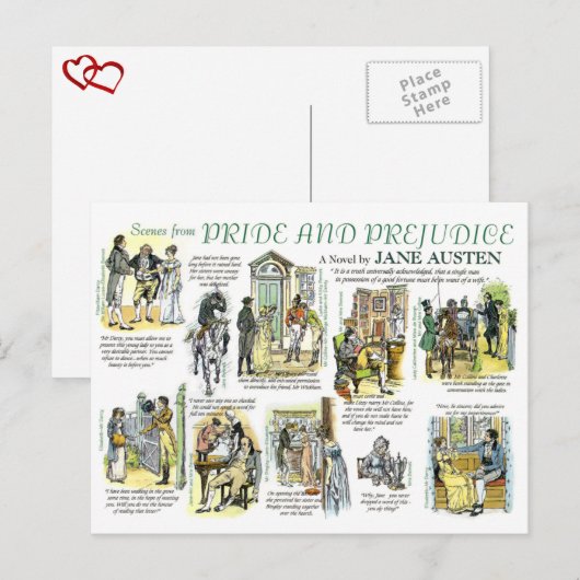 Pride & Prejudice Postkarte (Vorne/Hinten)