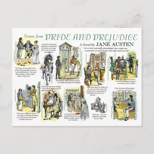 Pride & Prejudice Postkarte (Vorderseite)