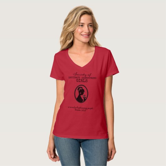 Pride & Prejudice Society of Headstrong Girls T-Shirt (Vorderseite Vollansicht)