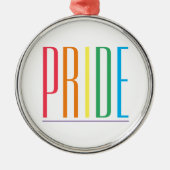 PRIDE Premium Round Ornament Aus Metall (Vorne)