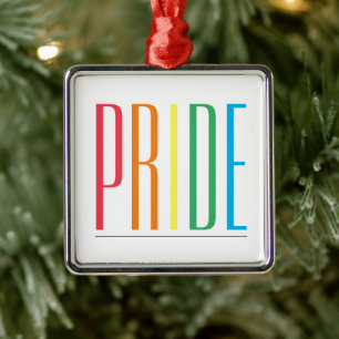 PRIDE Premium Square Ornament Aus Metall