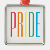 PRIDE Premium Square Ornament Aus Metall (Vorne)