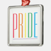 PRIDE Premium Square Ornament Aus Metall (Links)