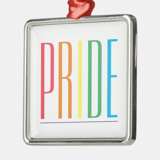 PRIDE Premium Square Ornament Aus Metall (Links)