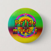 Pride Proud Gay Lesbian Rainbow Happy Star Button (Vorderseite)