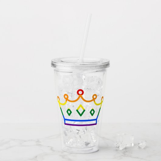 Pride Queen Acryltrinkbecher (Rückseite Ice)