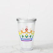 Pride Queen Acryltrinkbecher (Rückseite)