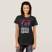 Pride Queen Bisexual Flag Bisexualität Afro Women T-Shirt (Vorne ganz)