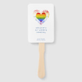 Pride Raimbow Heart All LGTB Weddings Fächer (Vorderseite)