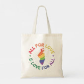 Pride Rainbow All for Liebe & Liebe for All Tragetasche (Rückseite)