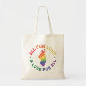 Pride Rainbow All for Liebe & Liebe for All Tragetasche (Vorne)