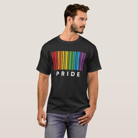 Pride Rainbow Barcode LGBTQIA+ T - Shirt (Vorne ganz)