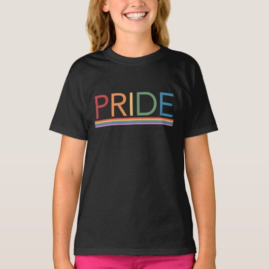 PRIDE Rainbow Black T - Shirt (Vorderseite)