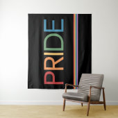 PRIDE Rainbow Black Tapestry Wandteppich (Beispiel)
