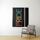 PRIDE Rainbow Black Tapestry Wandteppich (Beispiel)