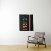 PRIDE Rainbow Black Tapestry Wandteppich (Beispiel)