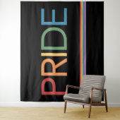 PRIDE Rainbow Black Tapestry Wandteppich (Beispiel)