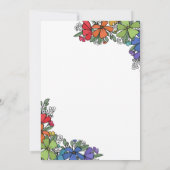 Pride Rainbow Blume Formal LGBT Wedding Einladung (Rückseite)