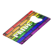 PRIDE Rainbow Brick Flaschenöffner (Vorderseite Schrägansicht)