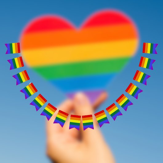 Pride Rainbow Bunting Wimpelkette