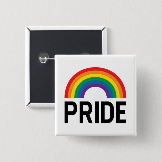 Pride Rainbow Button (Vorne & Hinten)