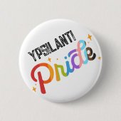 Pride Rainbow Button mit City Briefmarke - YPSILAN (Vorderseite)