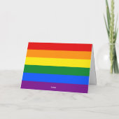 Pride Rainbow Custom Foto Happy Geburtstag Gruß Karte (Rückseite)