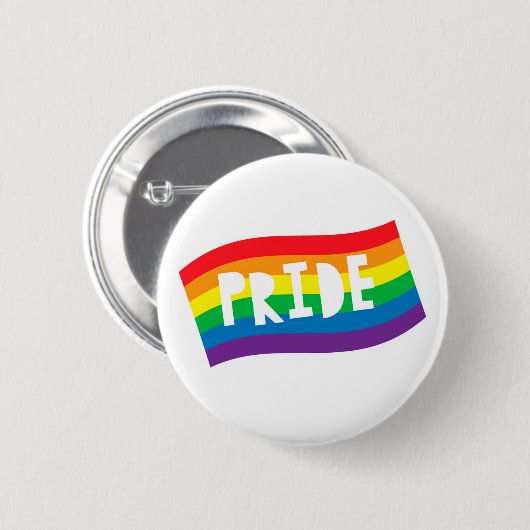 Pride Rainbow Flag Button (Vorne & Hinten)