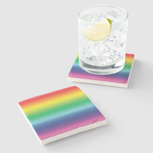 pride Rainbow flag color lgbt lgbtq Steinuntersetzer (Seitenansicht)