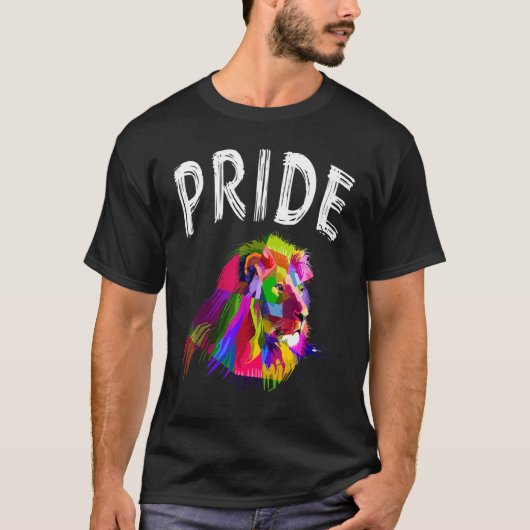 Pride Rainbow Flag Graphic Lion Human Rights Women T-Shirt (Vorderseite)