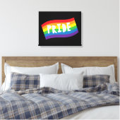 Pride Rainbow Flag Leinwanddruck (Insitu (Schlafzimmer))