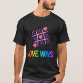 Pride Rainbow Flag Liebe gewinnt Tic Tac Toe Lgbt T-Shirt (Vorderseite)