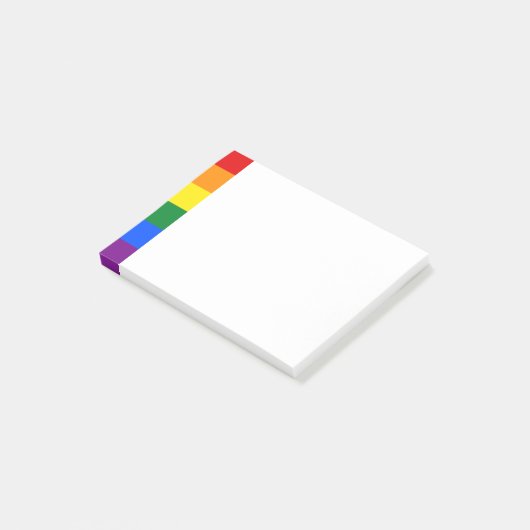 Pride Rainbow Flag Post-it Klebezettel (angewinkelt)