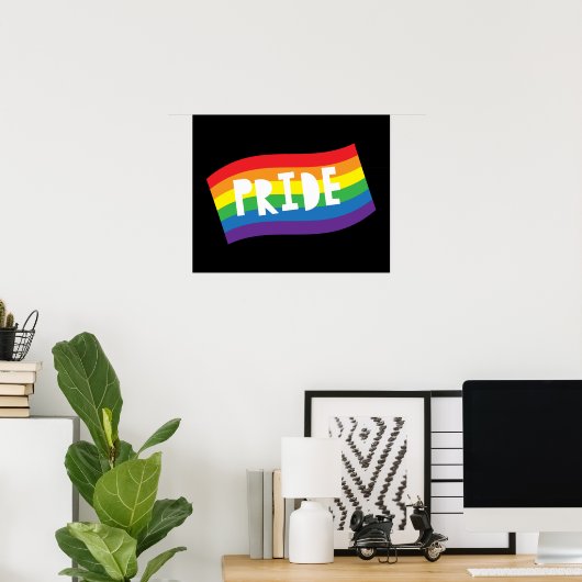 Pride Rainbow Flag Poster (Heimbüro)