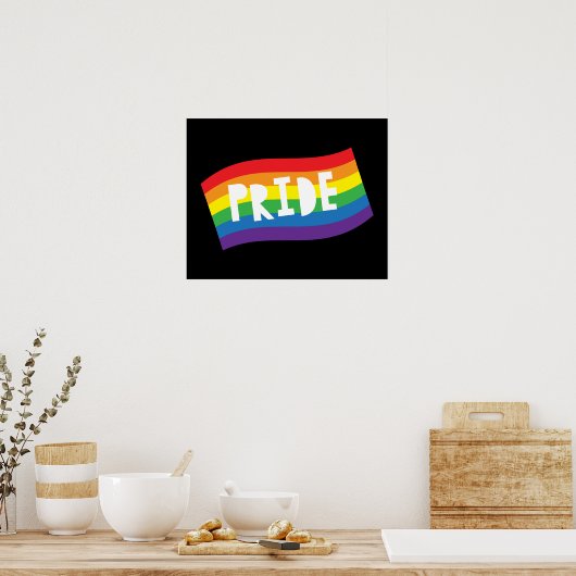 Pride Rainbow Flag Poster (Küche)