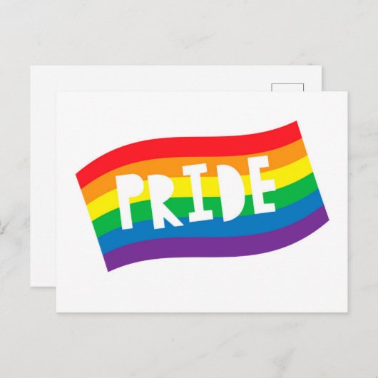 Pride Rainbow Flag Postkarte (Vorne/Hinten)