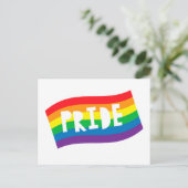 Pride Rainbow Flag Postkarte (Stehend Vorderseite)