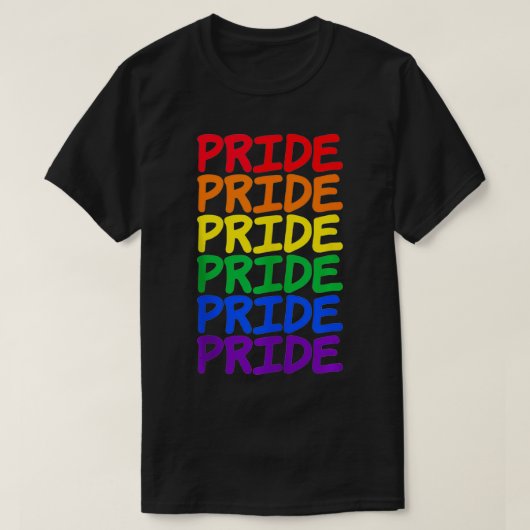 Pride Rainbow Flag Typografy for LGBT Supporters T-Shirt (Design vorne)