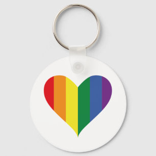 Pride Rainbow Heart Keychain Schlüsselanhänger