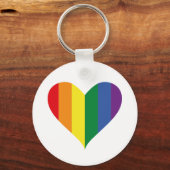Pride Rainbow Heart Keychain Schlüsselanhänger (Vorderseite)