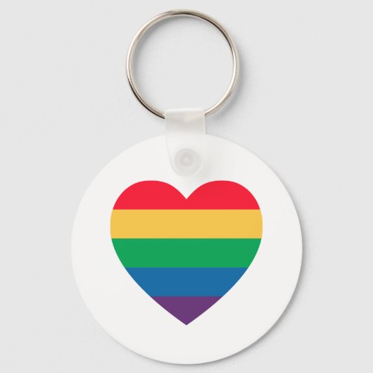 Pride Rainbow Heart Keychain Schlüsselanhänger (Vorderseite)