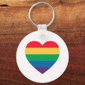 Pride Rainbow Heart Keychain Schlüsselanhänger (Vorderseite)
