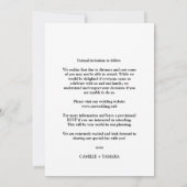 Pride Rainbow Heart Lesbian Wedding Simple Foto Save The Date (Rückseite)