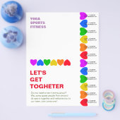 Pride Rainbow Heart Line Flyer (Einzeln)