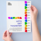 Pride Rainbow Heart Line Flyer (Hand)